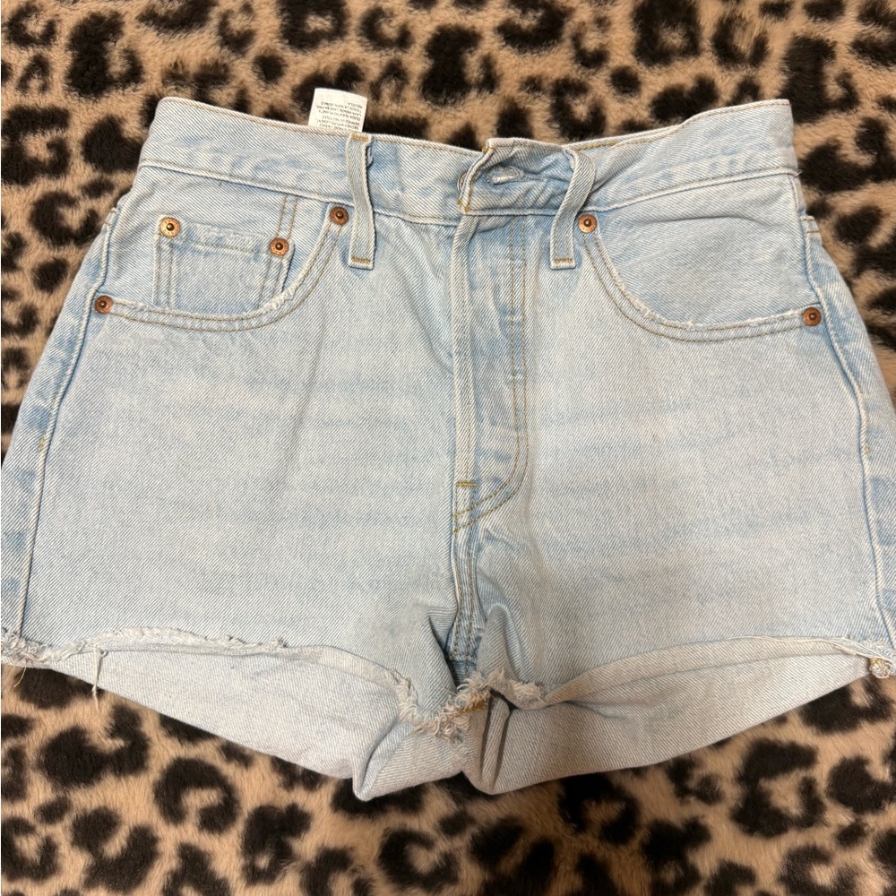Levi's Light Blue 501 shorts